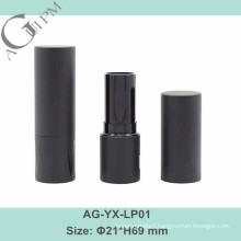 AG-YX-lp01 Cup Size11.8/12.1/12.7mm Matt Black Aluminum Materials Cylindrical Custom Lip Balm Tube